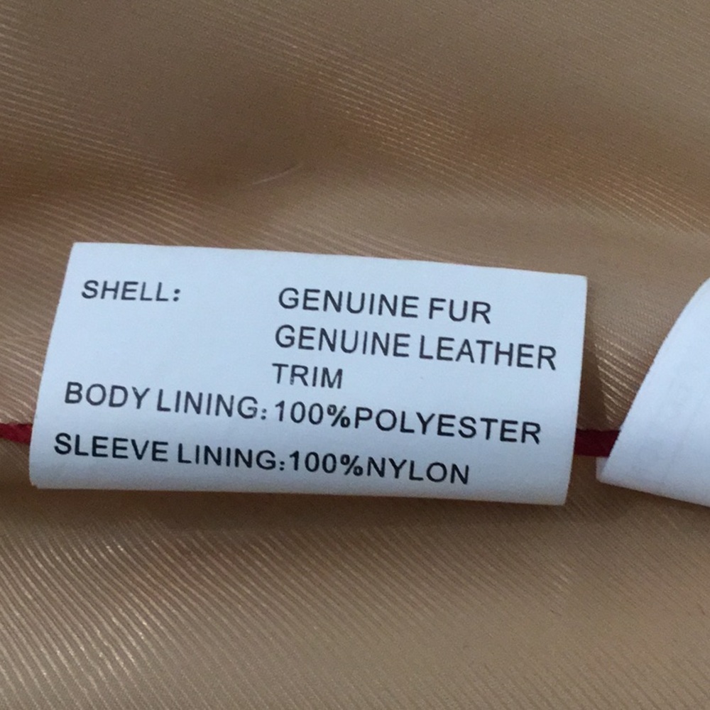 Genuine Rabbit fur and leather trim jacket - Picture 7 of 7